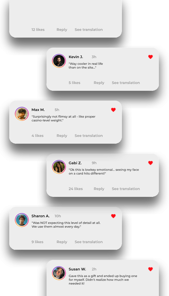Touchable community spotlight cards